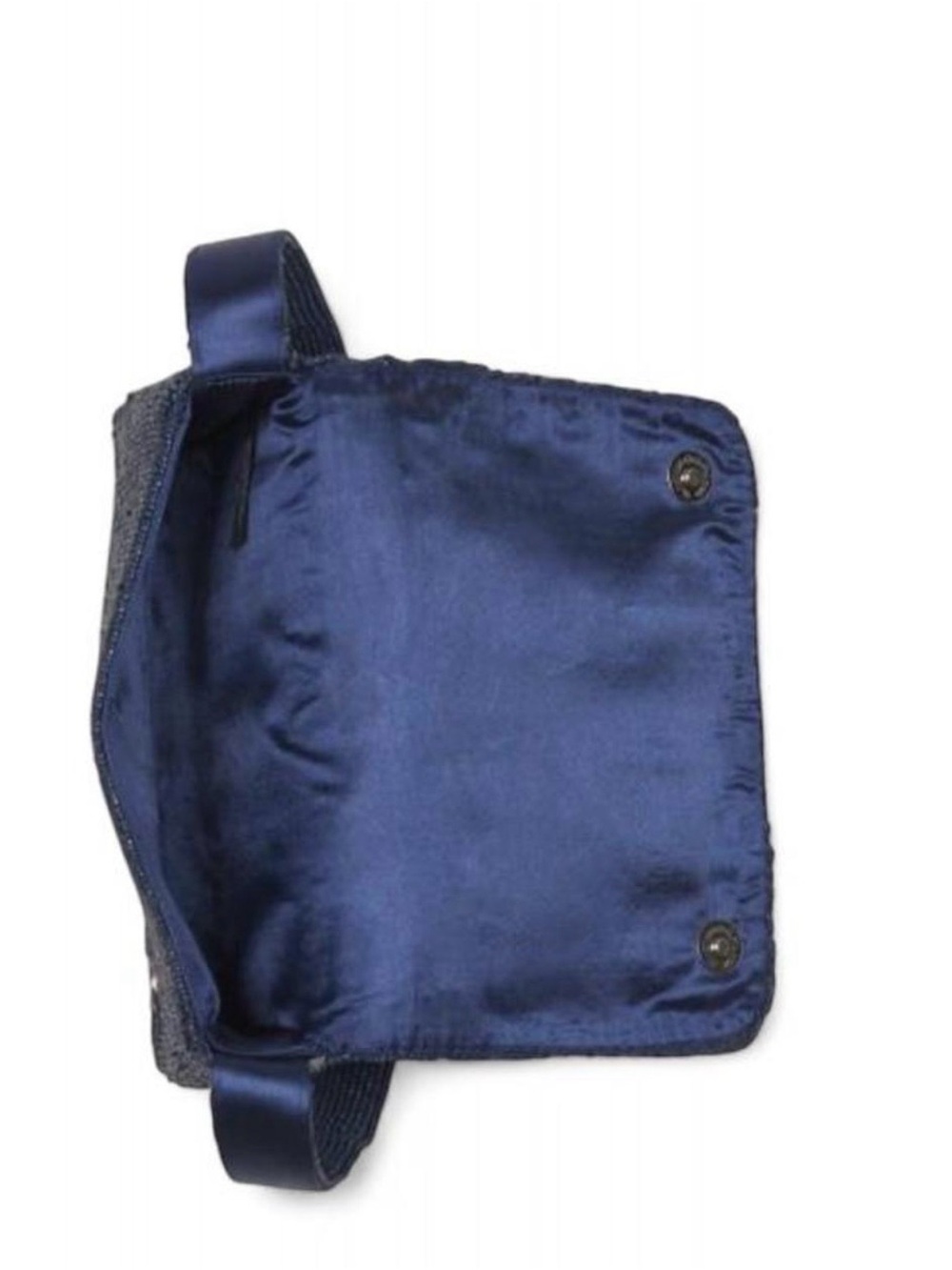 Made in india Navy blue beaded dog shoulder bag with brown dog face design - Picture 2 of 3